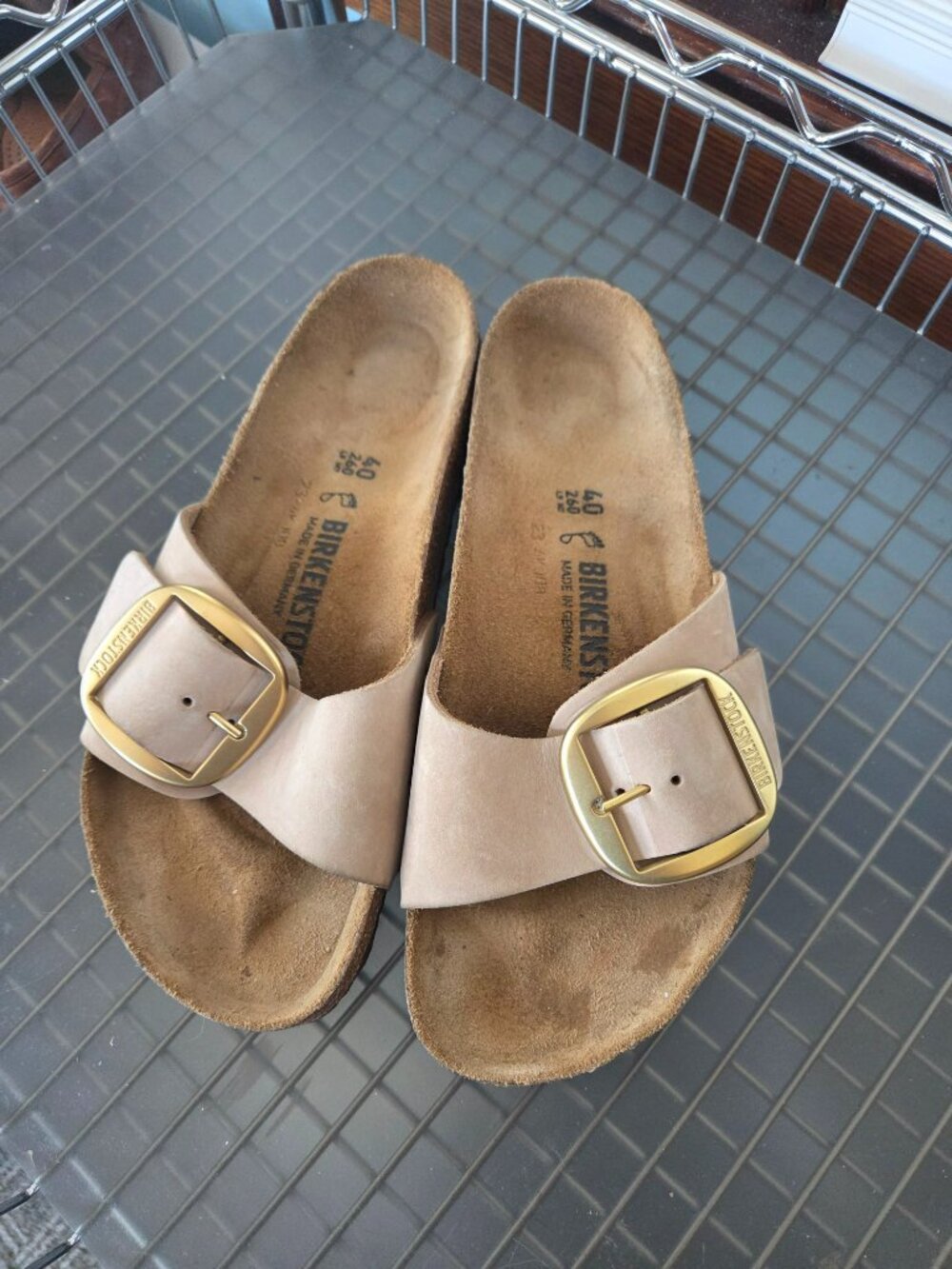 Birkenstock Madrid Gold Big Buckle leather Sandals 9 EU 40 - Picture 7 of 8